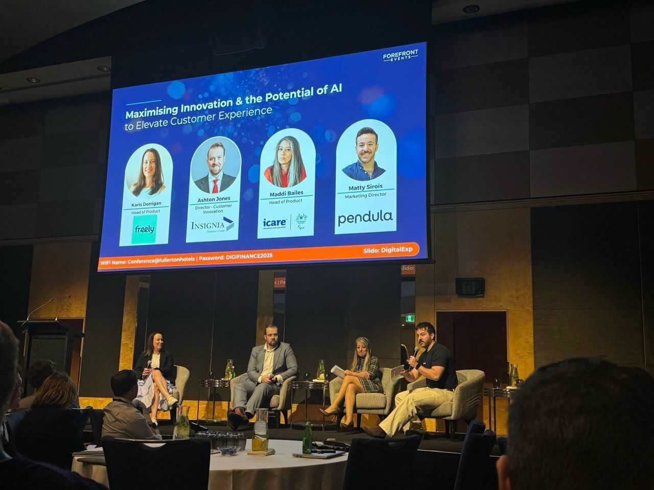 Karis speaking on the AI panel at Forefront Events